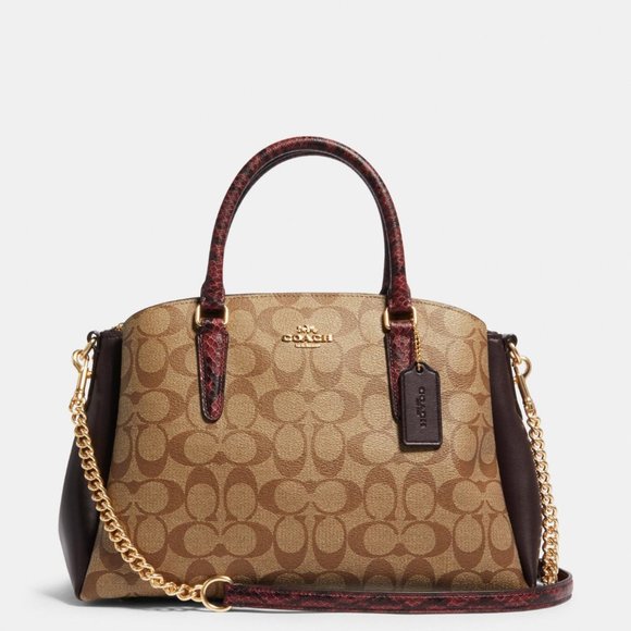 coach Handbags - NWT COACH LG SAGE SIGNATURE CARRY ALL SATCHEL